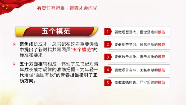 青年观团委共青团成立100周年讲话PPT模板