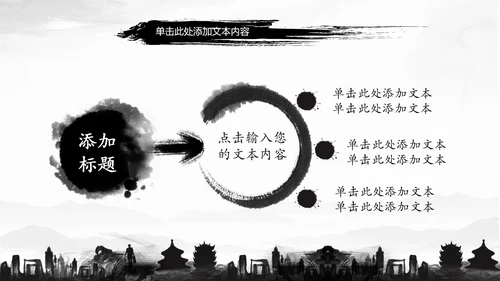 古典水墨城市工作总结PPT模板