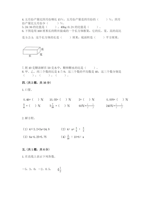 六年级毕业班数学期末考试试卷附答案（研优卷）.docx