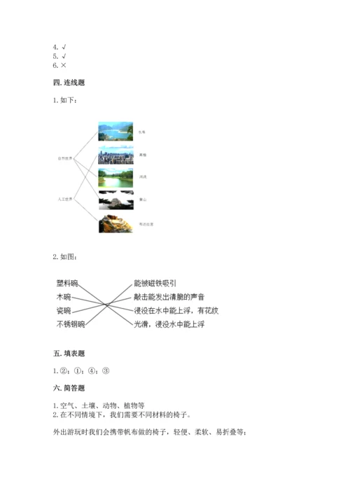 教科版二年级上册科学期末测试卷【达标题】.docx
