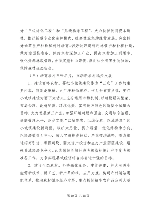 农村工作大会县长发言范文.docx