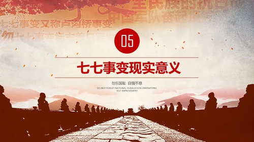 学习纪念卢沟桥事变七七事变历史简介PPT
