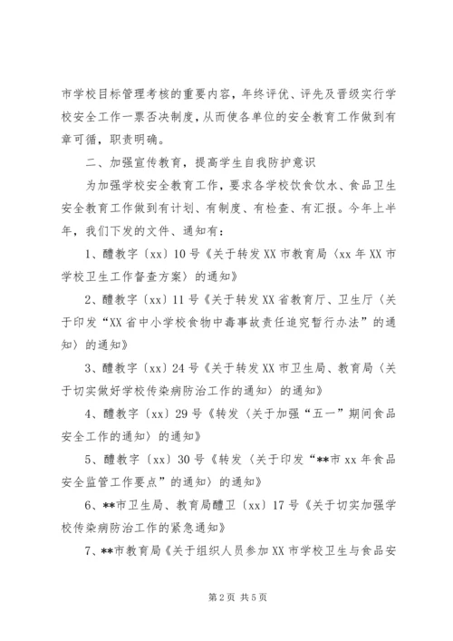 学校饮水食品卫生安全教育工作的情况汇报 (4).docx