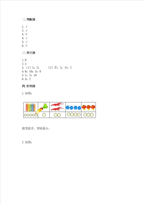 苏教版一年级上册数学第二单元比一比 测试卷含答案满分必刷