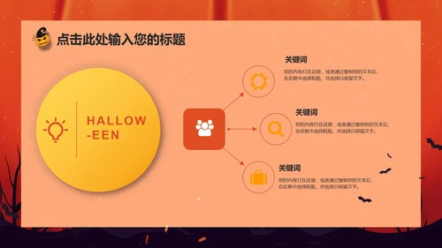 砖红色万圣节PPT模板