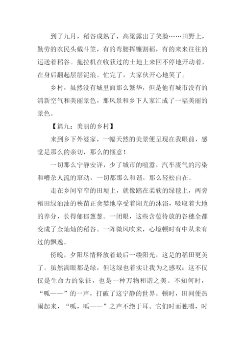 美丽的乡村作文400字.docx