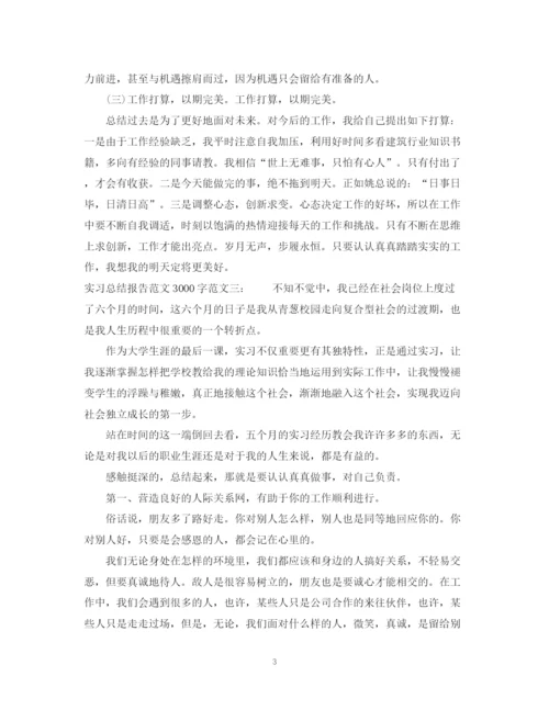 精编之实习总结报告范文3000字.docx