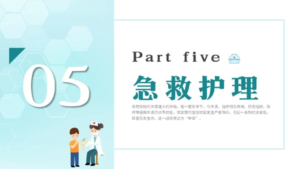 简约风急救中毒知识培训PPT模板护理