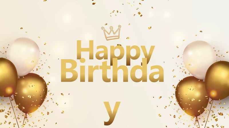 金色生日快乐生日派对纪念册电子相册动态PPT
