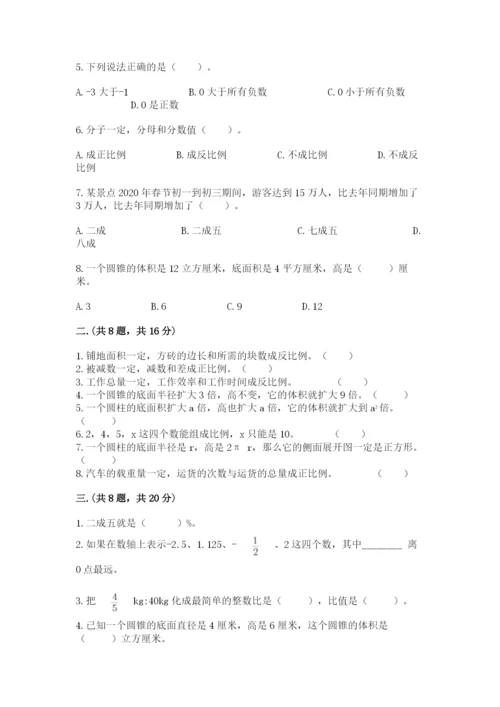 苏教版数学六年级下册试题期末模拟检测卷精品有答案.docx