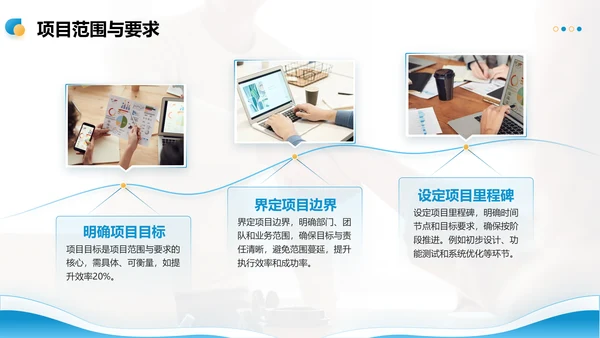 蓝色商务风重点项目推进总结PPT模板
