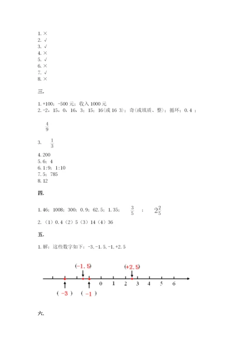 北师大版数学小升初模拟试卷含答案（完整版）.docx