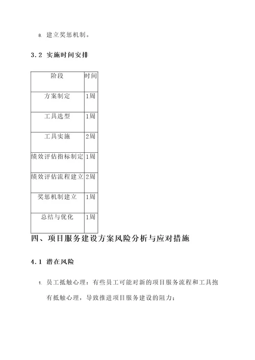 推进项目服务建设实施方案