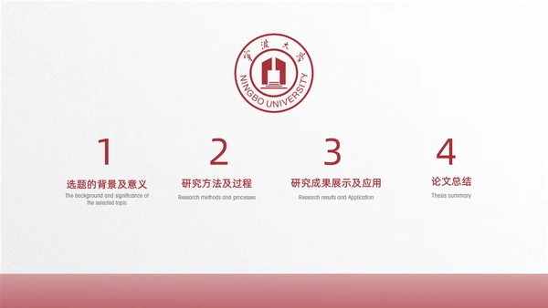 宁波大学毕业论文答辩通用PPT模板