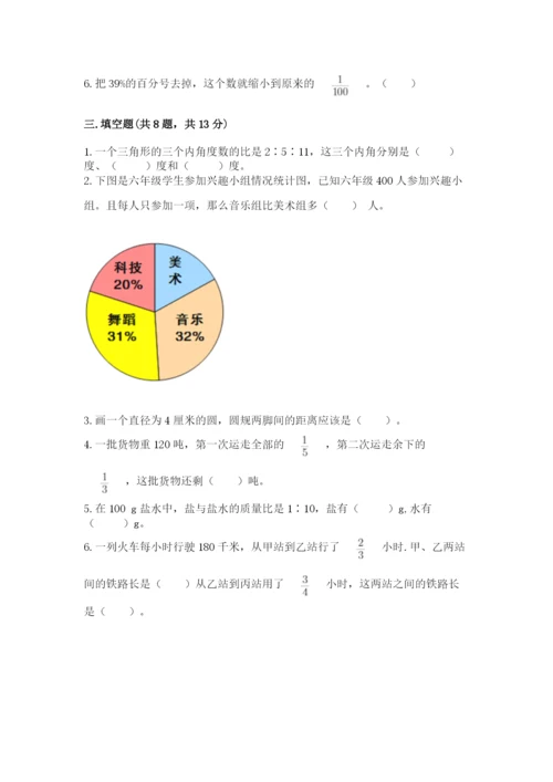 六年级上册数学期末测试卷附参考答案（典型题）.docx