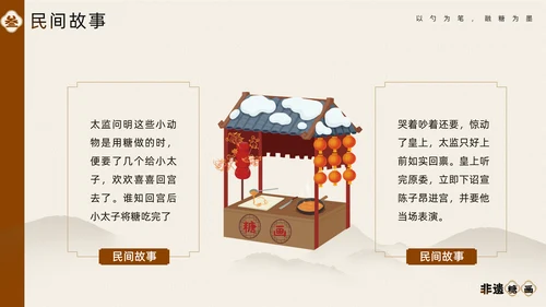 中国非物质文化遗产非遗糖画通用PPT模板