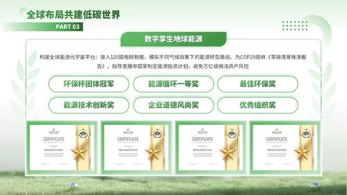 绿色3D风绿色能源驱动可持续未来PPT模板