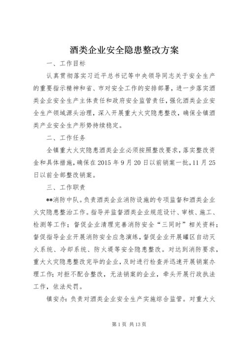 酒类企业安全隐患整改方案.docx