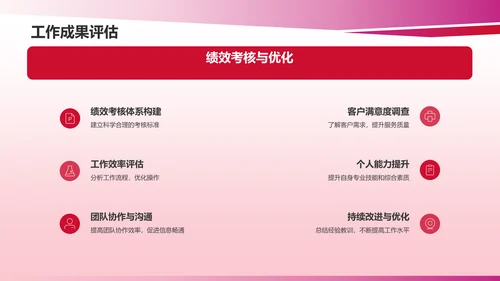 红色行政助理述职报告PPT模板