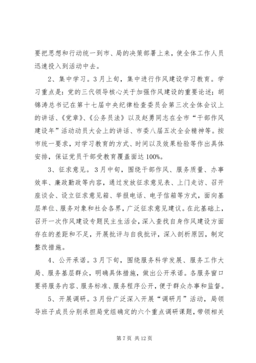 人事局干部作风建设年活动方案.docx