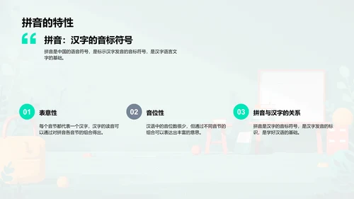 拼音学习指南PPT模板