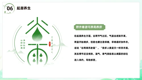 春天节气之谷雨课件通用PPT模板