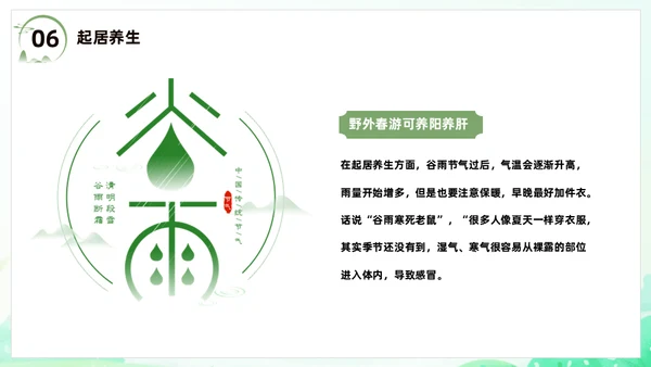 春天节气之谷雨课件通用PPT模板