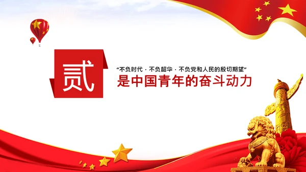 青年学习中国共产党成立100周年讲话PPT