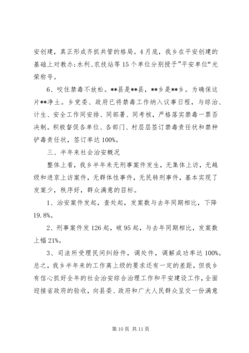 乡镇禁毒半年工作总结.docx