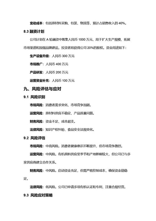 商务风商业计划书