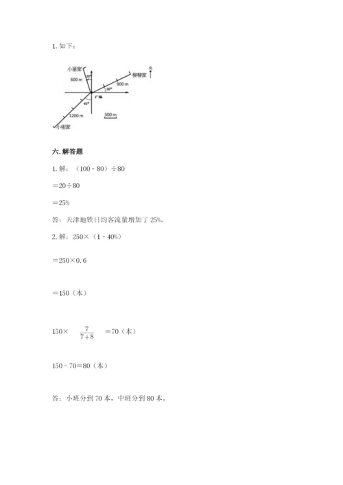 小学六年级上册数学期末考试卷带答案解析.docx