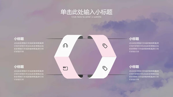 紫色梦幻气泡年终述职PPT模板