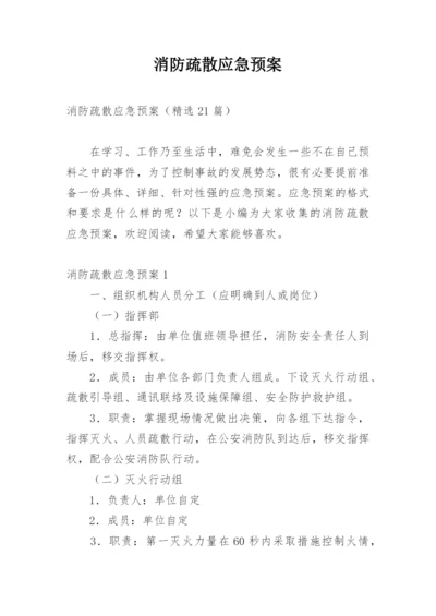 消防疏散应急预案.docx