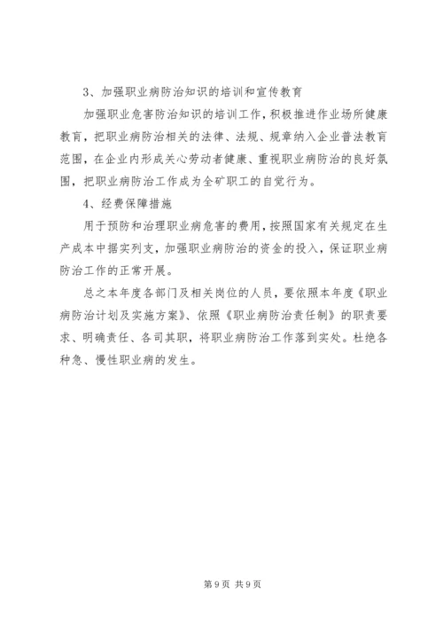 职业病防治计划及实施方案.docx