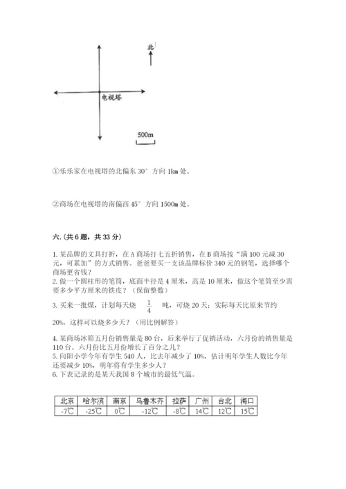 西师大版六年级数学下学期期末测试题及完整答案（名师系列）.docx