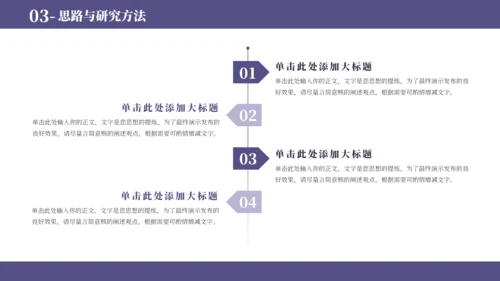 紫蓝色简约学术毕业论文答辩PPT模板