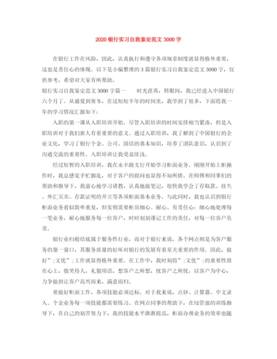 精编之银行实习自我鉴定范文3000字.docx