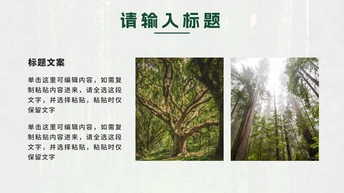 绿色实景植树节科普PPT模板