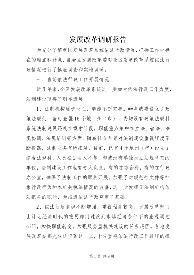 发展改革调研报告.docx