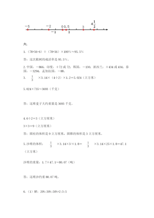 四川省【小升初】2023年小升初数学试卷及答案（精选题）.docx