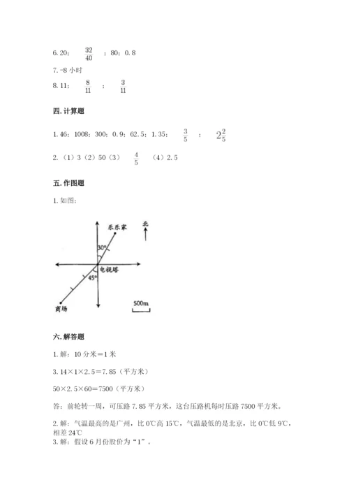 人教版六年级下册数学期末测试卷精品【名校卷】.docx