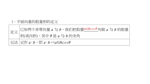 初高中数学平面向量数量积PPT教学课件