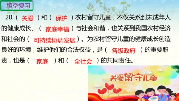 六年级上册道德与法治第四单元法律保护我们健康成长复习课件ptx