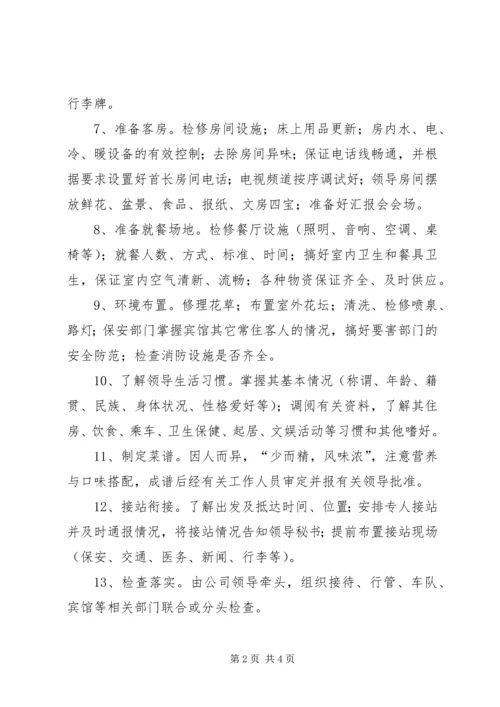 重宾(省部级领导)接待方案.docx