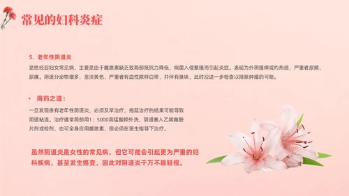 红色实拍风女性健康讲座课件妇女节