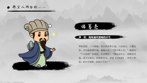 三国演义中国风水墨通用PPT模板