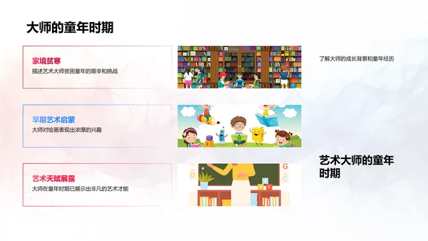 艺术大师生涯解析PPT模板