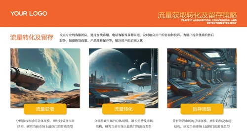 橙色游戏公司商务风年度工作计划PPT模板