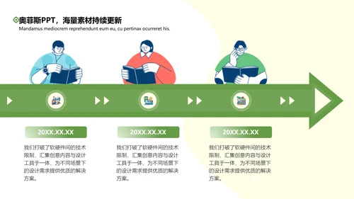 简约插画风论文答辩绿色文艺