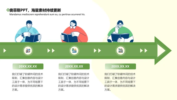 简约插画风论文答辩绿色文艺